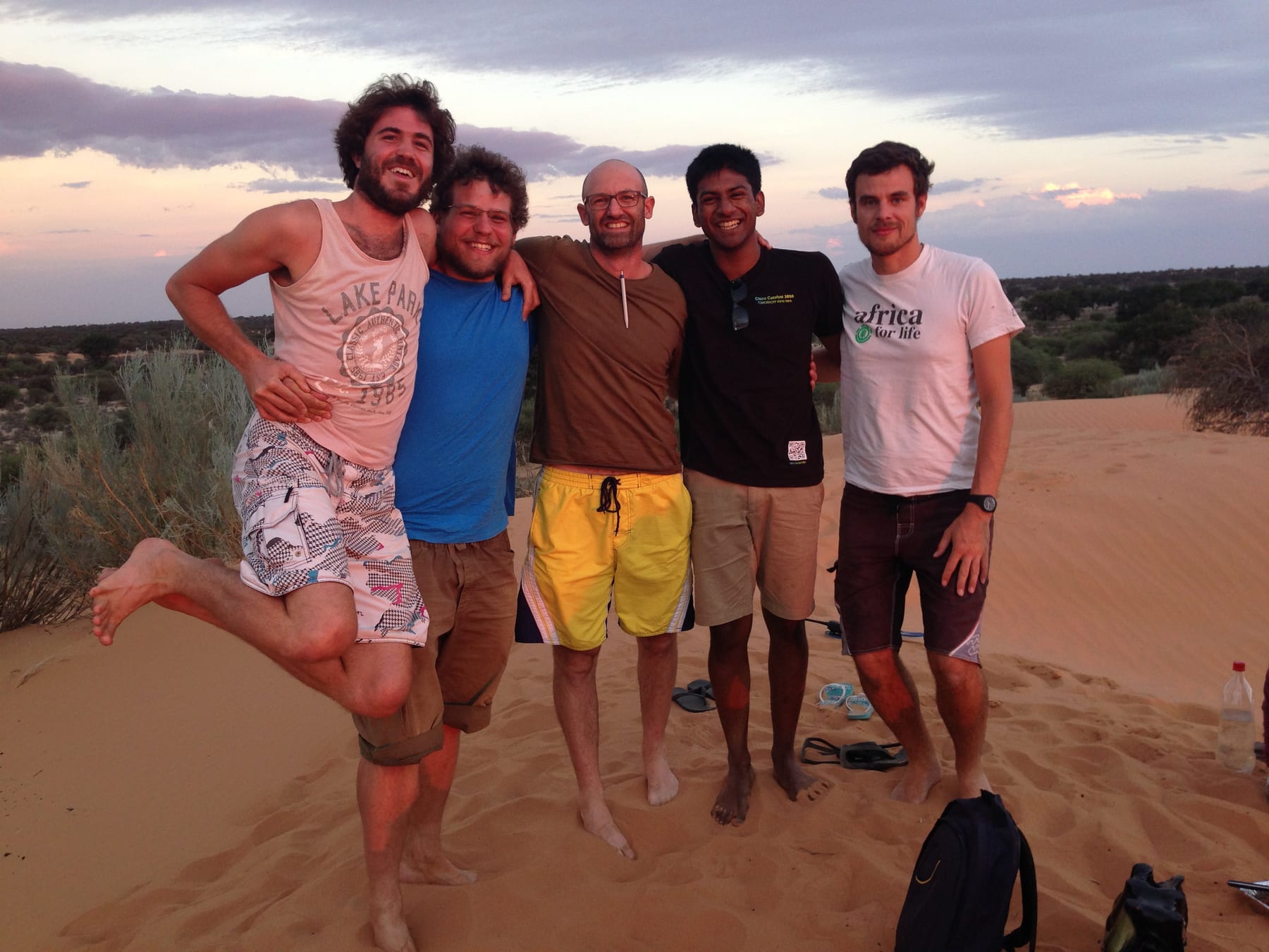 23 The ‘Dispersal Team’, from left to right - Nino, Luc, Gabriele, me, Peter
